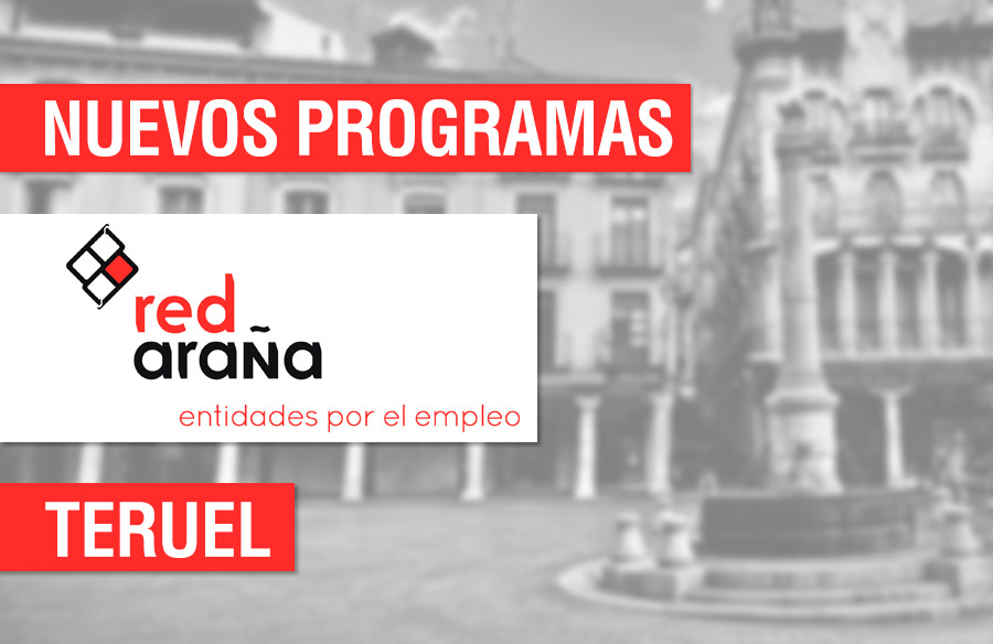 cartel de red araña de nuevos programas en Teruel